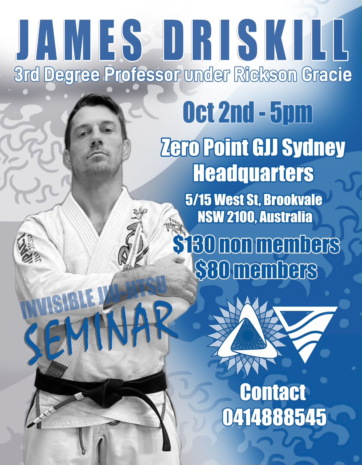 James Driskill Invisible Jiu-Jitsu seminar flyer