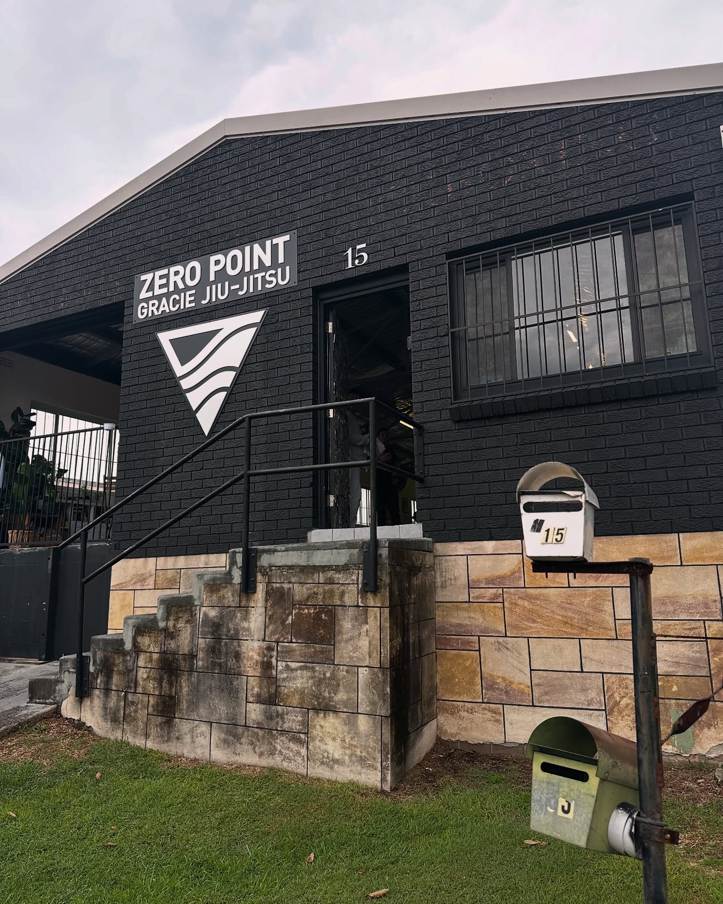 The entrance to Zero Point Gracie Jiu-Jitsu Sydney at 15 West Street